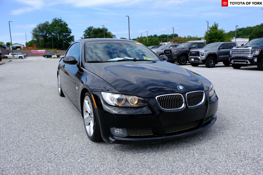 Jet Black 2008 BMW 3 Series Convertible Rear-Wheel Drive 6-Speed Manual