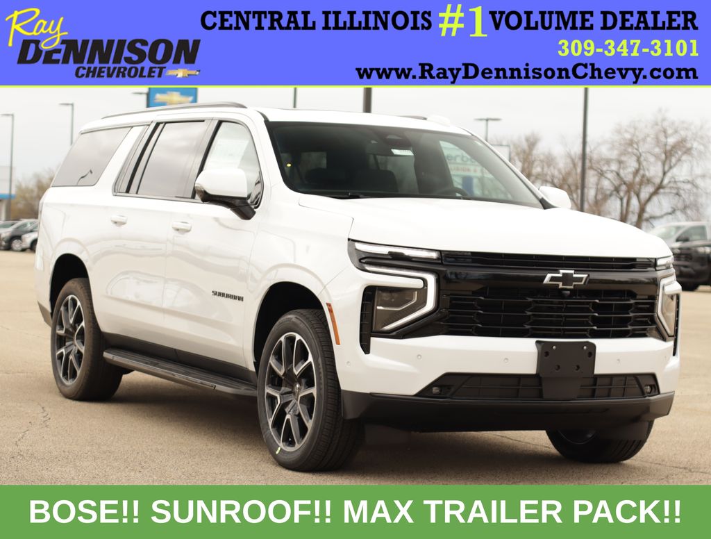 Summit White 2026 Chevrolet Suburban RST 4WD SUV / Crossover Four-Wheel Drive