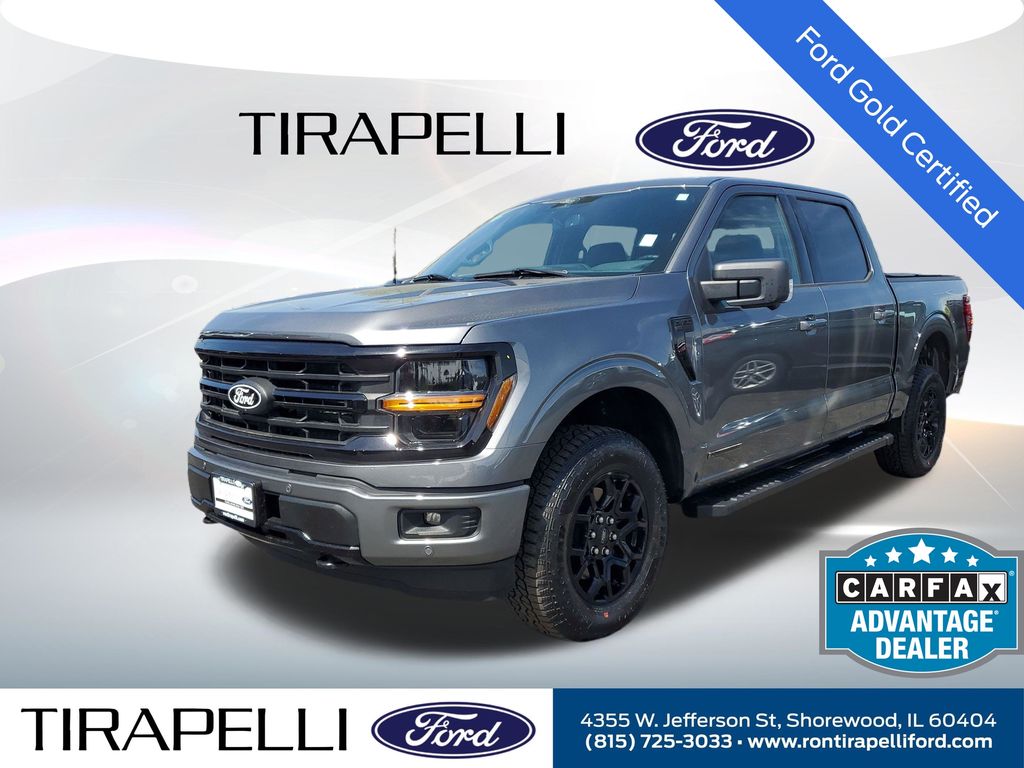Gray Metallic 2025 Ford F-150 XLT SuperCrew 4WD Pickup Truck Four-Wheel Drive Automatic
