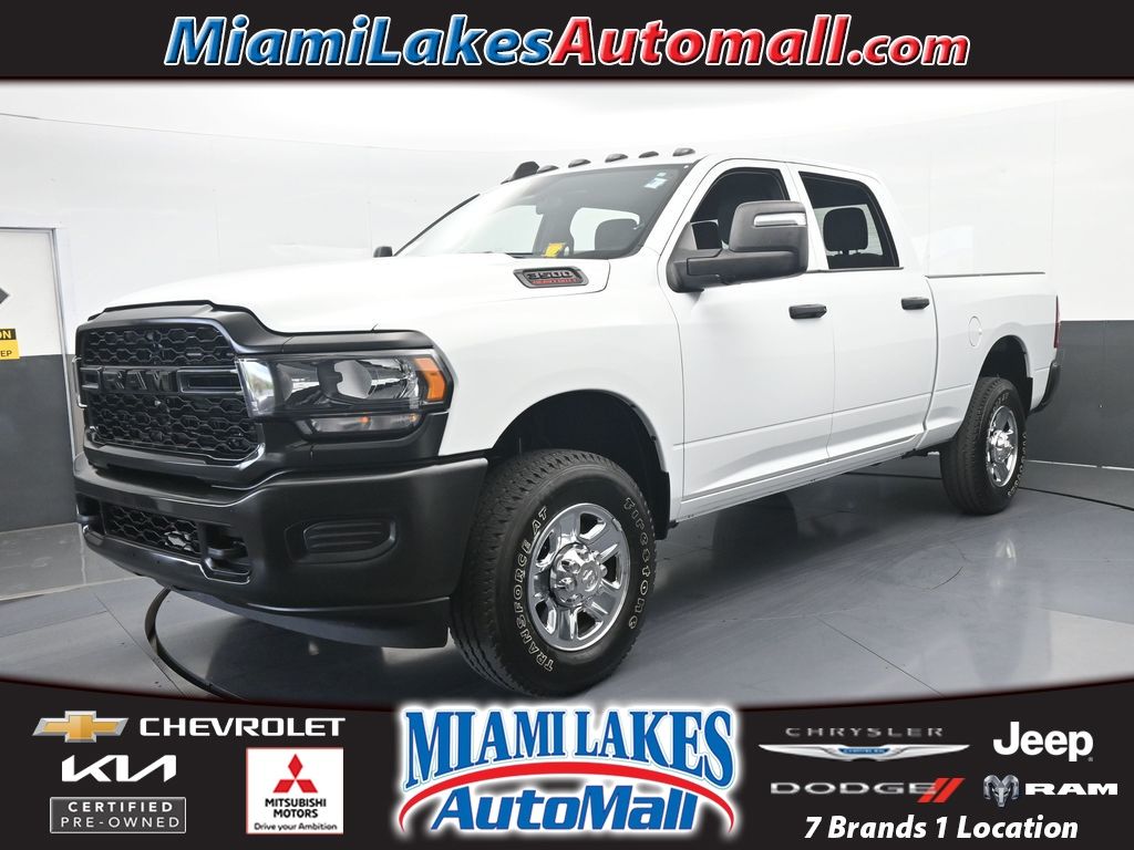 Bright White Clearcoat 2024 RAM 3500 Pickup Truck Four-Wheel Drive 8-Speed Automatic