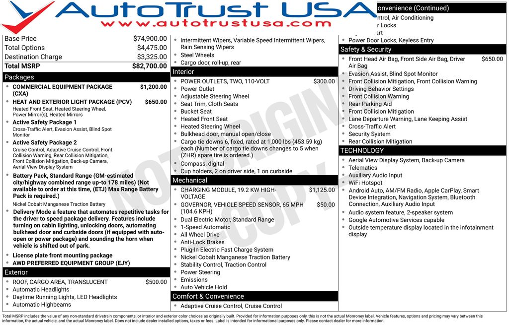 2024 Chevrolet BrightDrop Zevo 400 eAWD