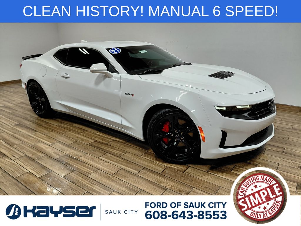 Summit White 2021 Chevrolet Camaro LT1 Coupe RWD Coupe Rear-Wheel Drive 6-Speed Manual