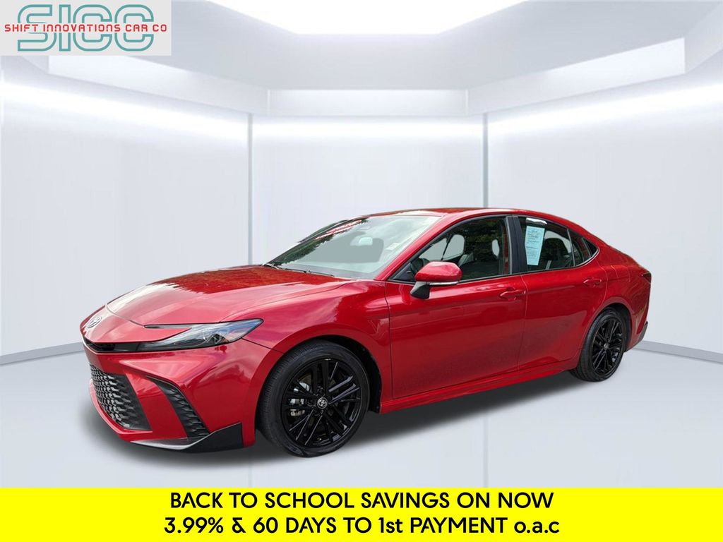 Red 2025 Toyota Camry Sedan Front-Wheel Drive Continuously Variable Transmission