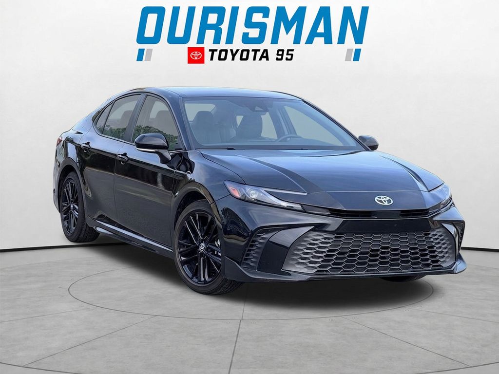 Midnight Black Metallic 2025 Toyota Camry Sedan Front-Wheel Drive Continuously Variable Transmission