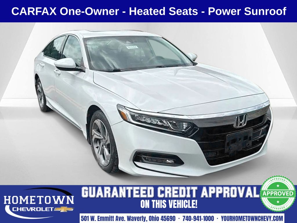 Platinum White Pearl 2018 Honda Accord Sedan Front-Wheel Drive Continuously Variable Transmission