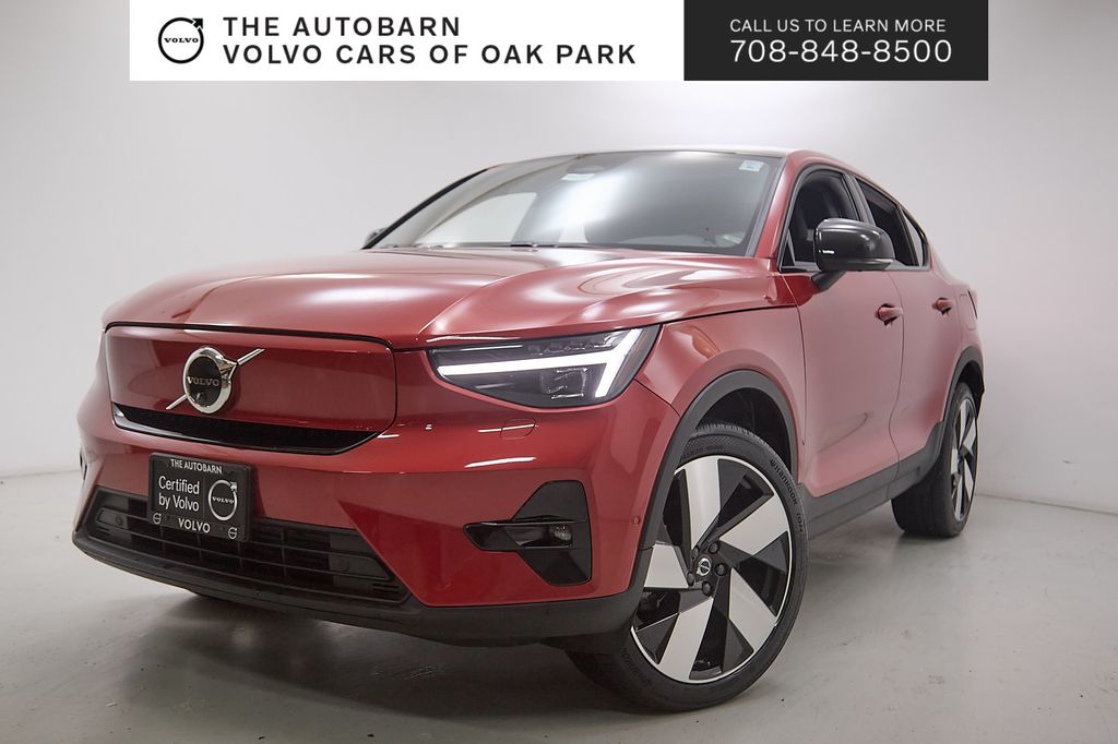 Fusion Red Metallic 2023 Volvo C40 Recharge Twin Ultimate eAWD SUV / Crossover All-Wheel Drive 1-Speed Automatic