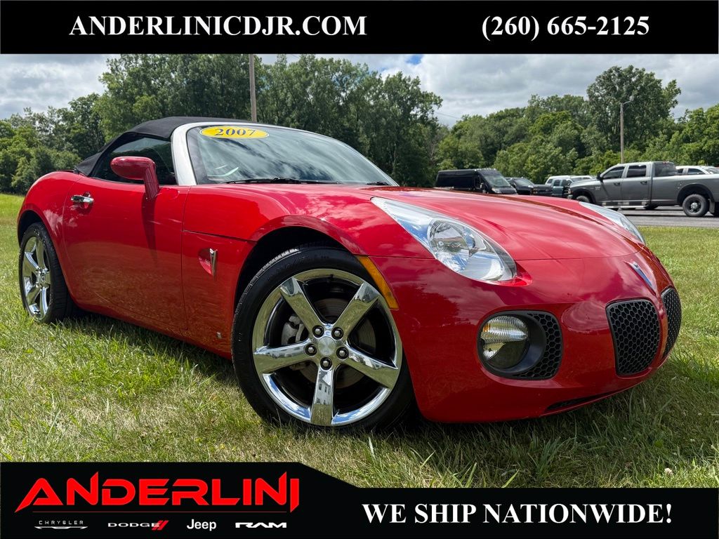 Aggressive (Victory Red) 2007 Pontiac Solstice Convertible Rear-Wheel Drive 5-Speed Manual