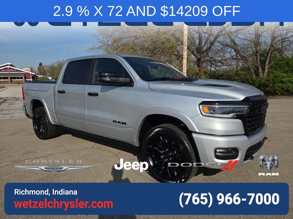 Silver Zynith 2026 RAM 1500 Limited Crew Cab 4WD Pickup Truck Four-Wheel Drive 8-Speed Automatic