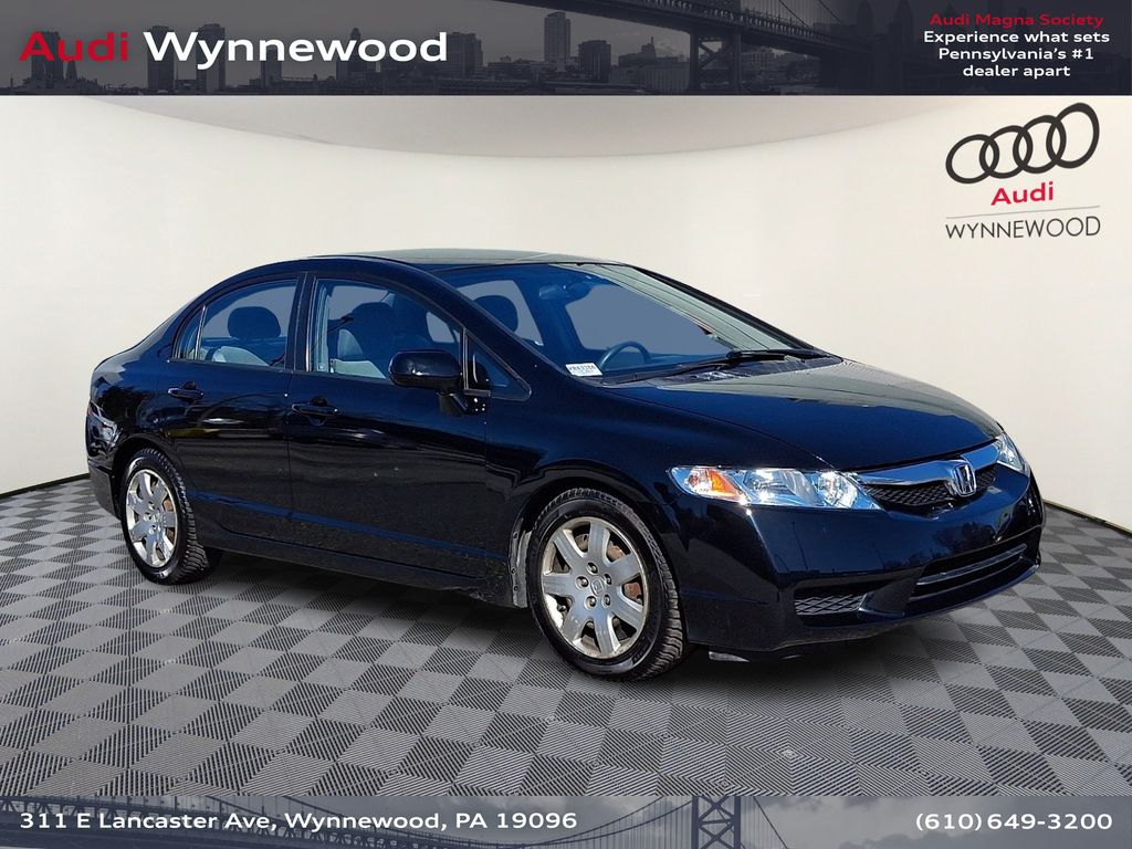 Crystal Black Pearl 2011 Honda Civic LX Sedan Front-Wheel Drive 5-Speed Automatic