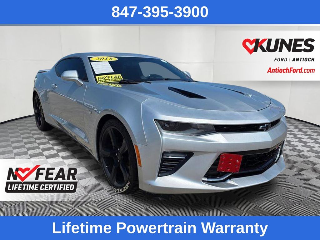 Silver 2018 Chevrolet Camaro Coupe Rear-Wheel Drive 8-Speed Automatic