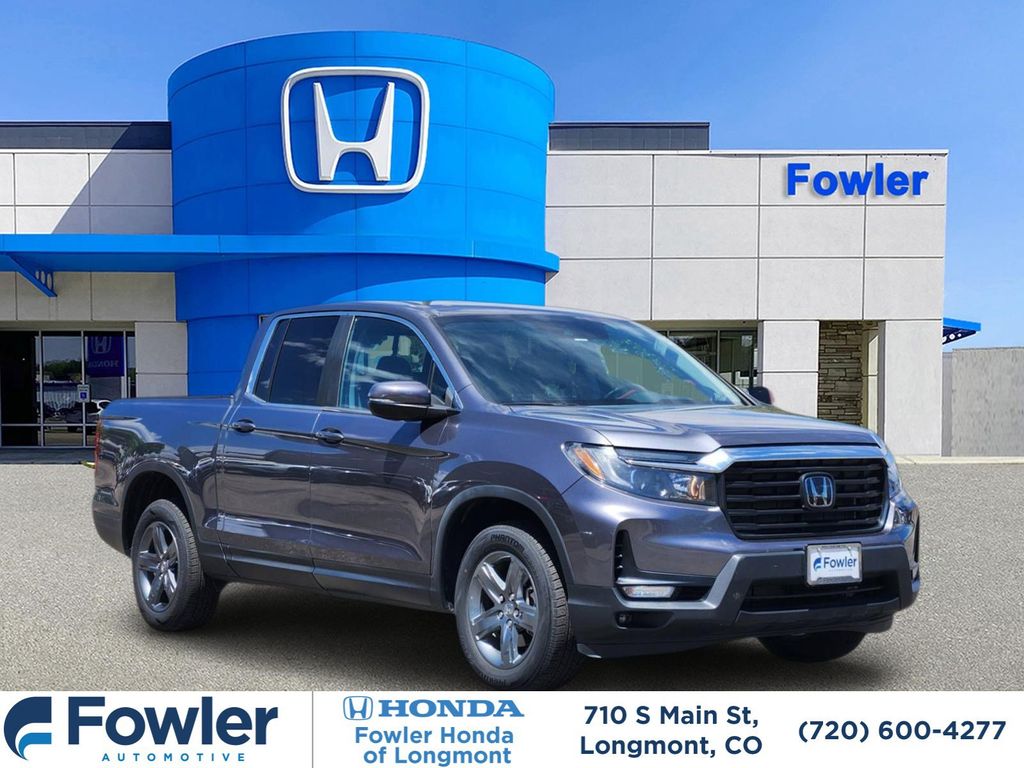 Pacific Pewter Metallic 2023 Honda Ridgeline Pickup Truck All-Wheel Drive 9-Speed Automatic