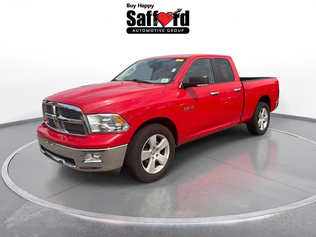 Flame Red 2010 Dodge RAM 1500 Pickup Truck Four-Wheel Drive 5-Speed Automatic