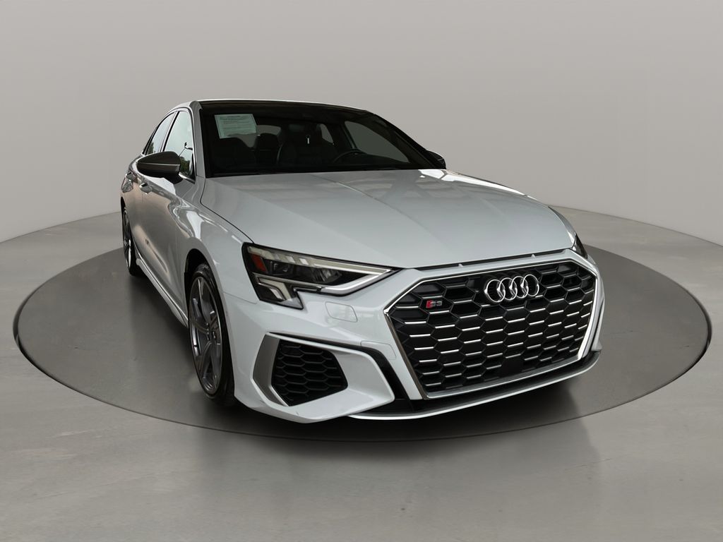 Glacier White 2023 Audi S3 2.0T quattro Premium Plus AWD Sedan All-Wheel Drive 7-Speed Automatic