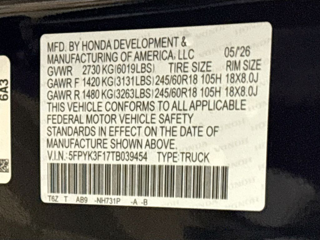 2026 Honda Ridgeline Sport