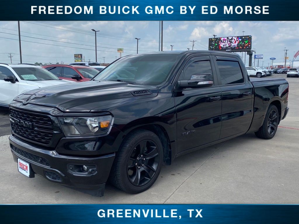 Diamond Black Crystal Pearlcoat 2022 RAM 1500 Pickup Truck 4X2 8-Speed Automatic