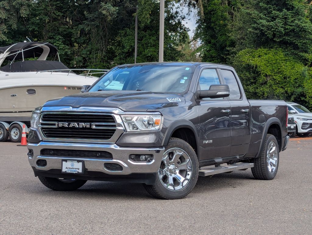 Gray (Granite Crystal Metallic Clearcoat) 2020 RAM 1500 Big Horn Quad Cab 4WD Pickup Truck Four-Wheel Drive 8-Speed Automatic