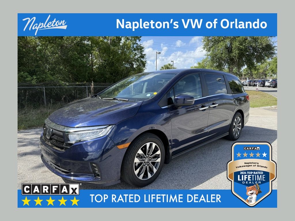 Blue 2024 Honda Odyssey EX-L FWD Minivan Front-Wheel Drive Automatic