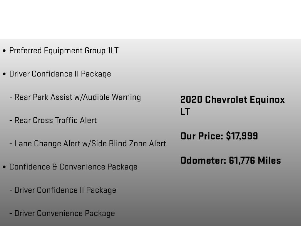2020 Chevrolet Equinox LT Black at Audi Porsche Sewickley
