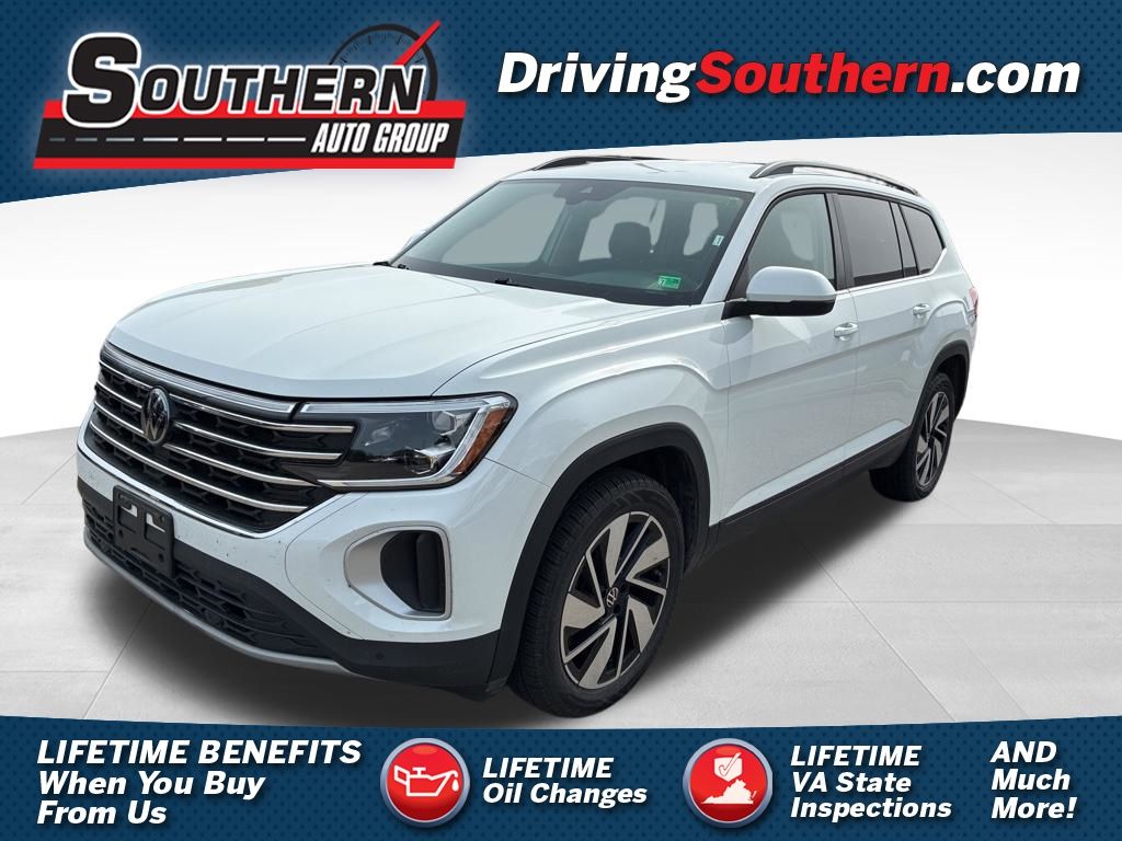 White 2024 Volkswagen Atlas SE 4Motion AWD with Technology SUV / Crossover All-Wheel Drive 8-Speed Automatic