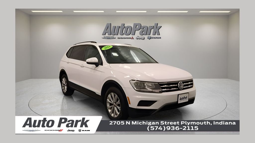 Pure White 2018 Volkswagen Tiguan SUV / Crossover All-Wheel Drive 8-Speed Automatic