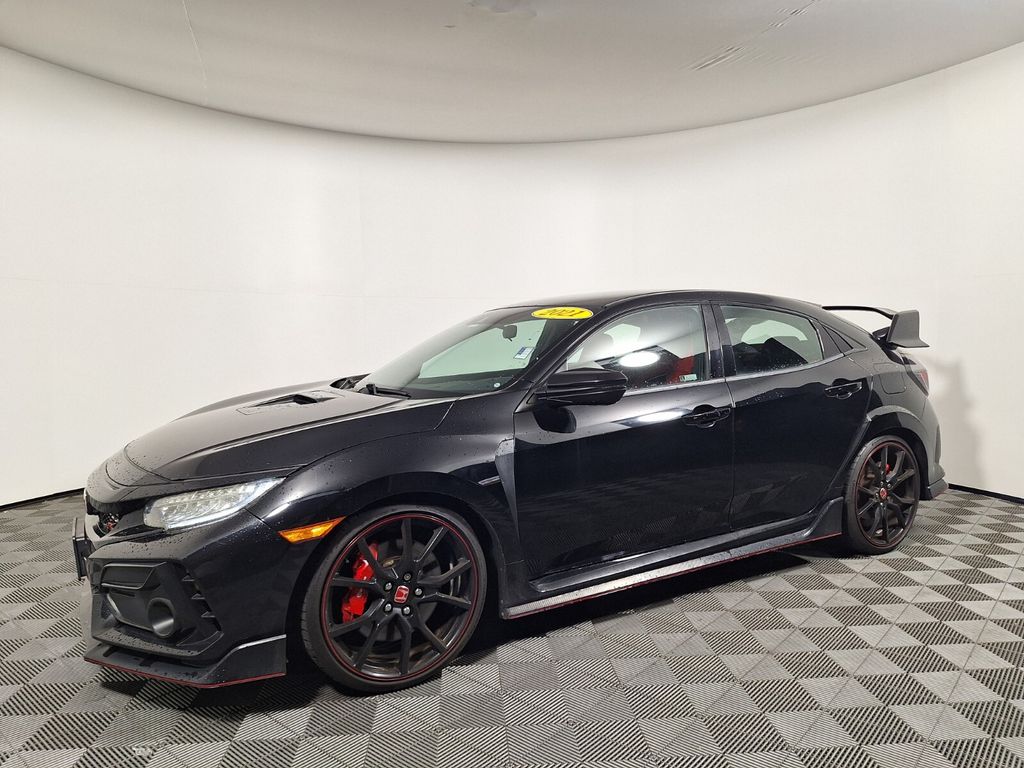 Crystal Black Pearl 2021 Honda Civic Type R Hatchback Front-Wheel Drive 6-Speed Manual