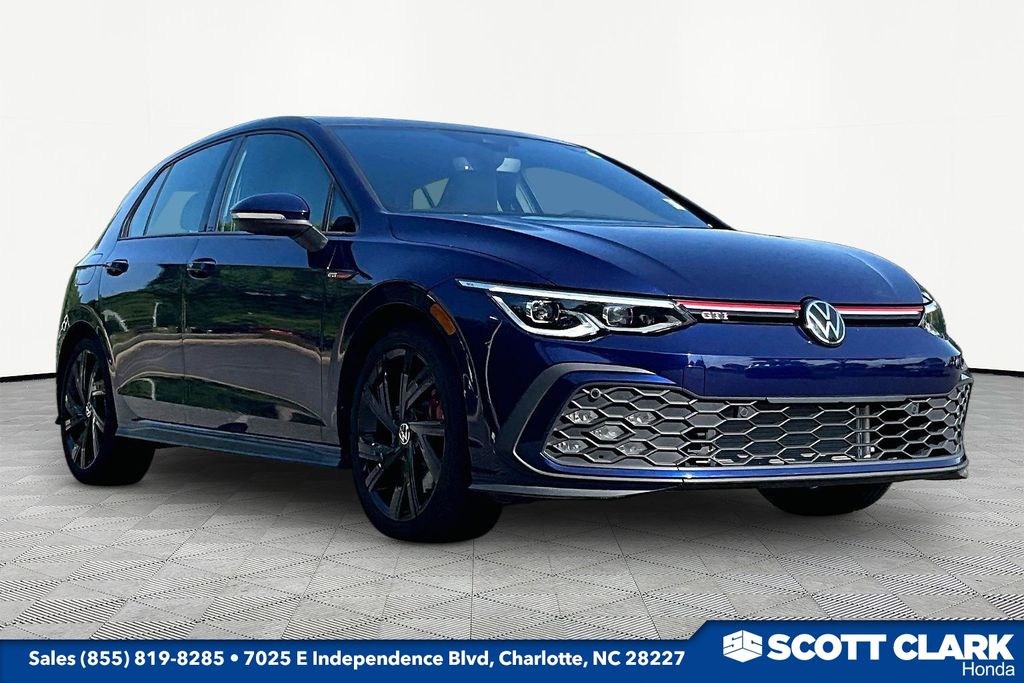 Atlantic Blue Metallic 2023 Volkswagen Golf GTI Hatchback Front-Wheel Drive 7-Speed Dual Clutch