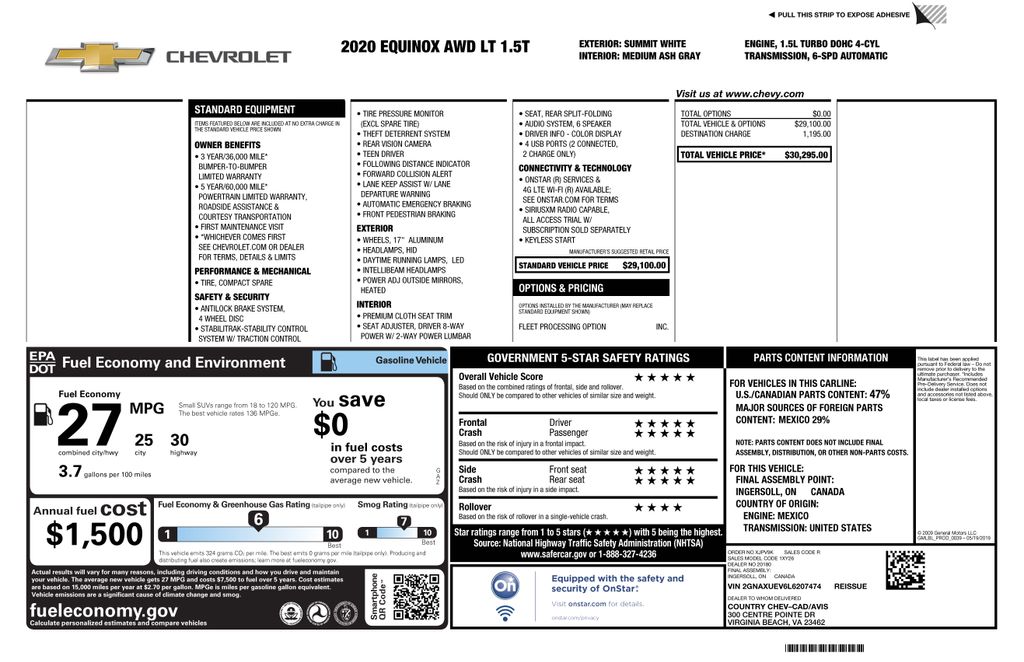 2020 Chevrolet Equinox 1.5T LT AWD