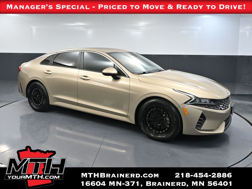 Brown (Crystal Beige) 2021 Kia K5 LXS FWD Sedan Front-Wheel Drive 8-Speed Automatic