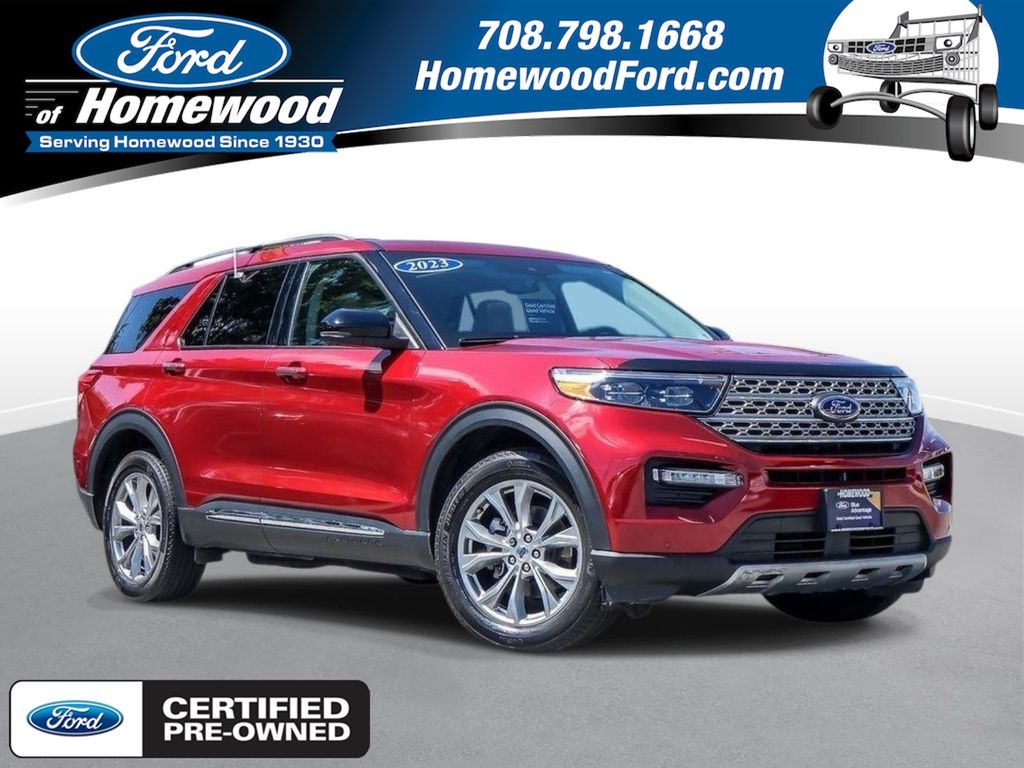 Rapid Red Metallic Tinted Clearcoat 2023 Ford Explorer SUV / Crossover All-Wheel Drive Automatic