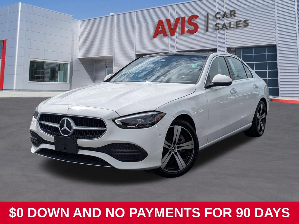White 2025 Mercedes-Benz C-Class Sedan All-Wheel Drive 9-Speed Automatic
