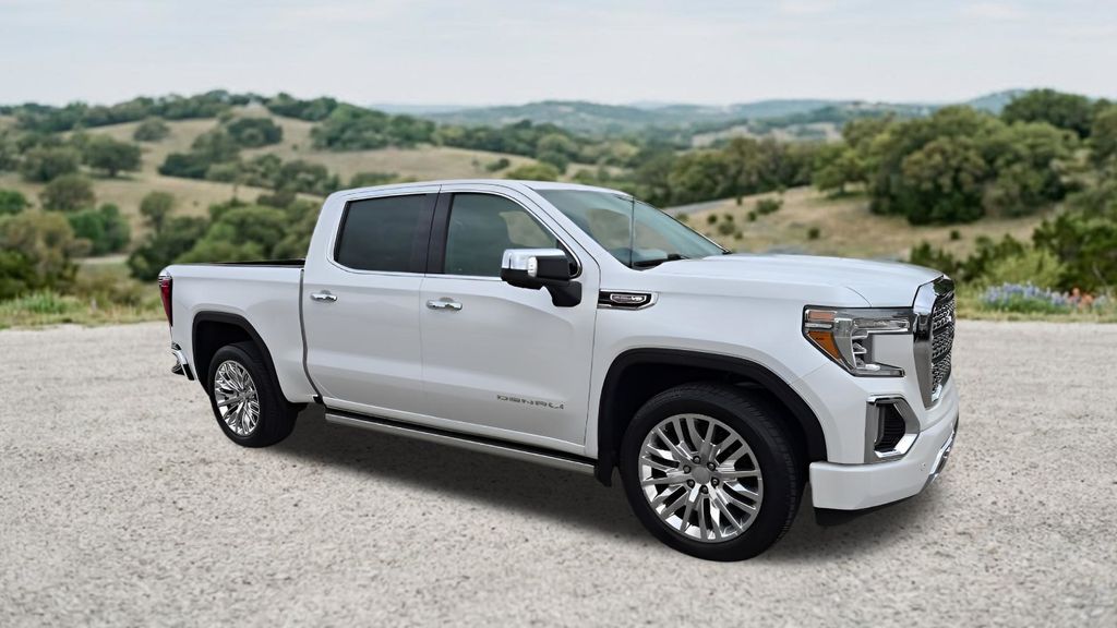 White Frost 2019 GMC Sierra 1500 Denali Crew Cab 4WD Pickup Truck Four-Wheel Drive Automatic