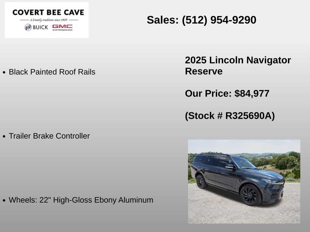 Used Car 2025 Lincoln Navigator  Reserve For Sale Under $90,000 In Austin, Texas