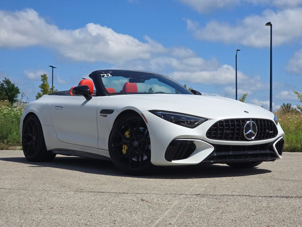 MANUFAKTUR Moonlight White Magno 2022 Mercedes-Benz SL-Class Convertible All-Wheel Drive 9-Speed Automatic