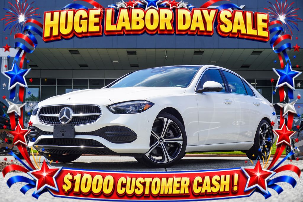 White 2025 Mercedes-Benz C-Class Sedan Rear-Wheel Drive 9-Speed Automatic