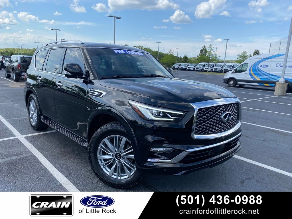 Black Obsidian 2020 INFINITI QX80 Luxe RWD SUV / Crossover Rear-Wheel Drive 7-Speed Automatic