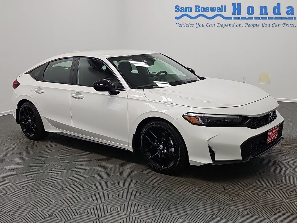Platinum White Pearl 2026 Honda Civic Hatchback Hatchback Front-Wheel Drive Continuously Variable Transmission