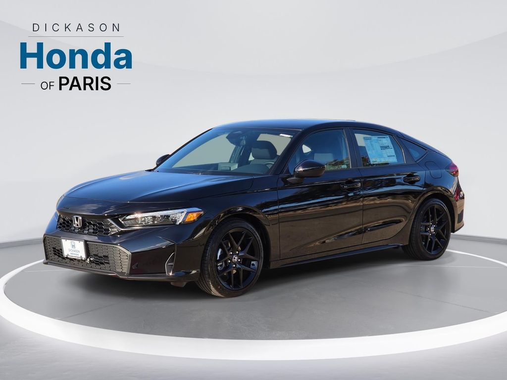 Crystal Black Pearl 2026 Honda Civic Hatchback Hatchback Front-Wheel Drive Continuously Variable Transmission