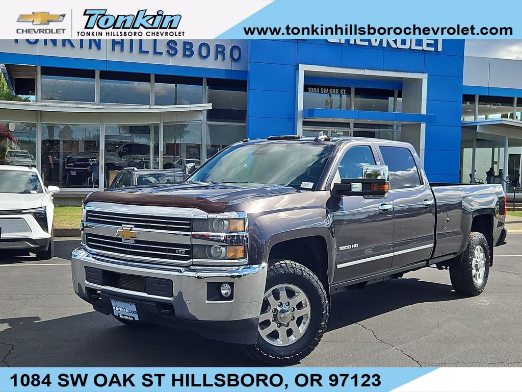 Gray (Tungsten Metallic) 2015 Chevrolet Silverado 3500HD Pickup Truck Four-Wheel Drive 6-Speed Automatic