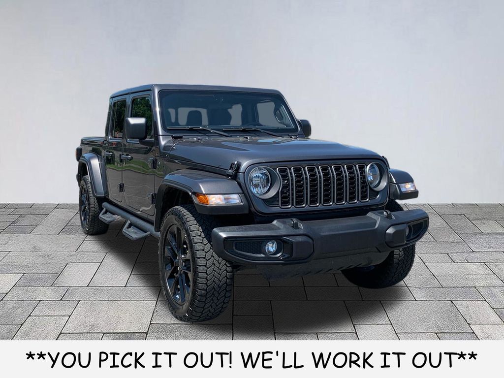 Gray (Granite Crystal Metallic Clearcoat) 2025 Jeep Gladiator NightHawk Crew Cab 4WD Pickup Truck Four-Wheel Drive 8-Speed Automatic