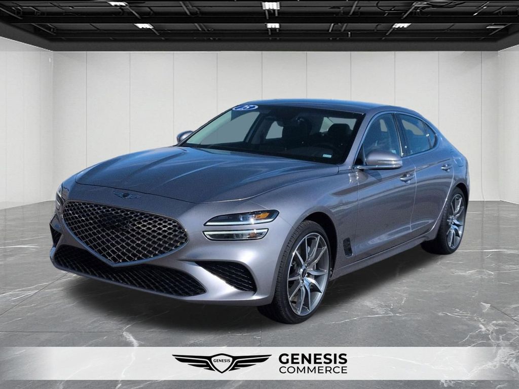 Silver 2025 Genesis G70 2.5T Standard RWD Sedan Rear-Wheel Drive 8-Speed Automatic