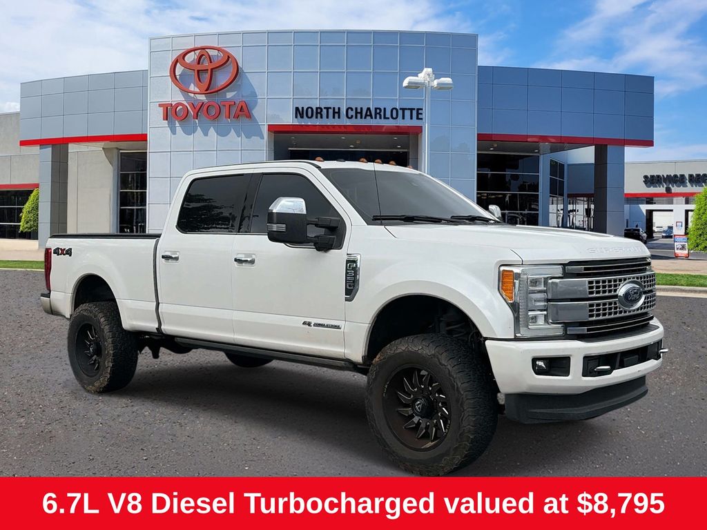 White Platinum Clearcoat Metallic 2017 Ford F-350 Super Duty Pickup Truck Four-Wheel Drive 6-Speed Automatic