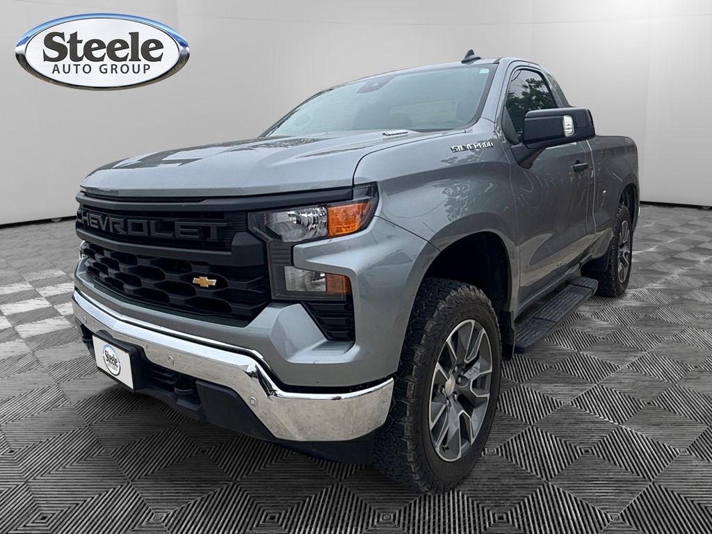 Sterling Gray Metallic 2025 Chevrolet Silverado 1500 Work Truck Regular Cab 4WD Pickup Truck Four-Wheel Drive 8-Speed Automatic