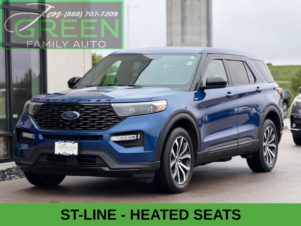 Blue 2022 Ford Explorer SUV / Crossover All-Wheel Drive Automatic
