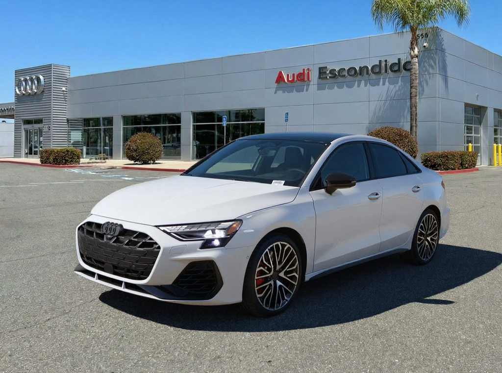 Glacier White Metallic 2026 Audi S3 Sedan All-Wheel Drive 7-Speed Automatic