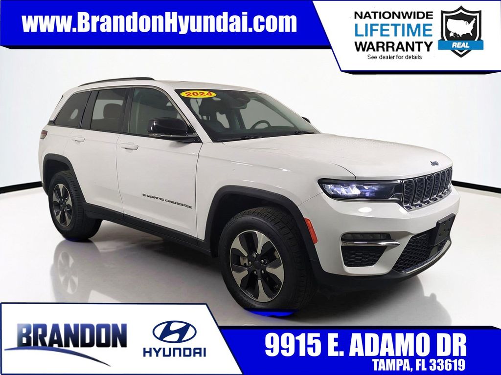 Bright White Clearcoat 2024 Jeep Grand Cherokee 4xe SUV / Crossover Four-Wheel Drive 8-Speed Automatic