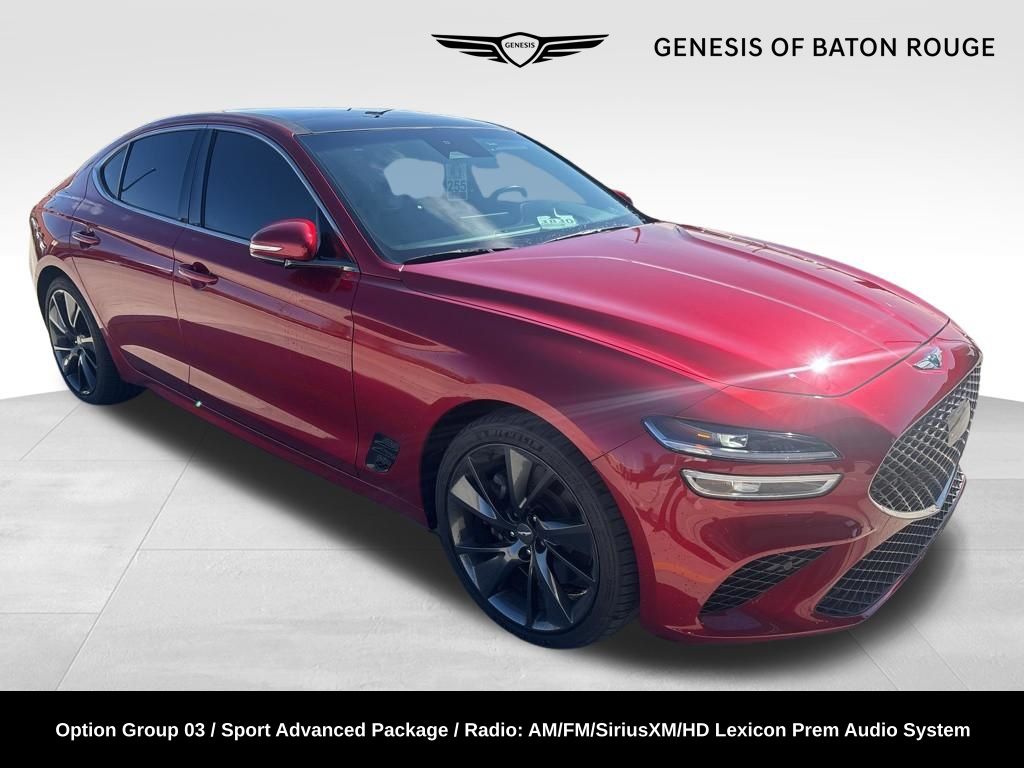 Havana Red 2022 Genesis G70 3.3T RWD Sedan Rear-Wheel Drive 8-Speed Automatic