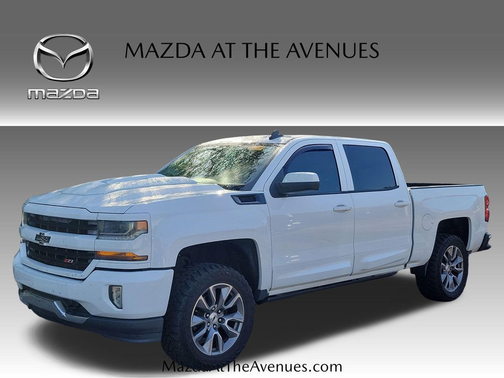 Summit White 2016 Chevrolet Silverado 1500 LT Crew Cab 4WD Pickup Truck Four-Wheel Drive 6-Speed Automatic Overdrive