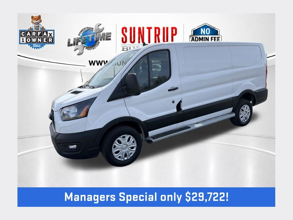 Oxford White 2024 Ford Transit Cargo 250 Low Roof LB RWD Van Rear-Wheel Drive