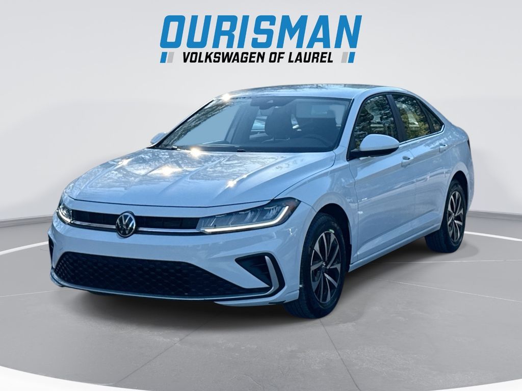 Pure White 2025 Volkswagen Jetta S FWD Sedan Front-Wheel Drive 8-Speed Automatic