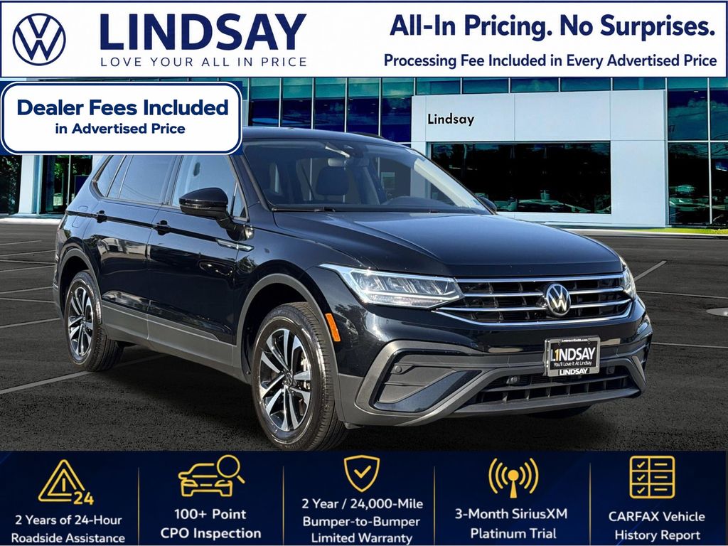 Deep Black Pearl 2024 Volkswagen Tiguan SUV / Crossover All-Wheel Drive 8-Speed Automatic